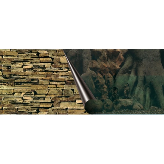 Aqua Della POSTER ARRIÈRE DE MUR ARRIÈRE ET ROCK 60x30cm