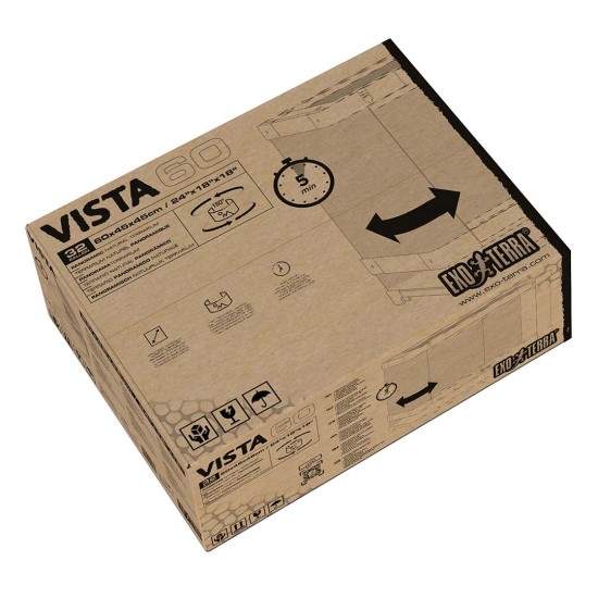 Exo Terra-PT2586-Exo Terra Vista Panoramisches Terrarium Schwarz 60x45x45cm