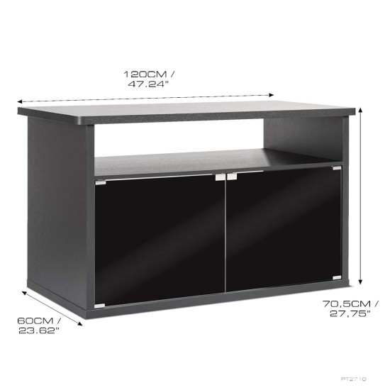 Exo Terra-PT2710-Exo Terra Vista Terrarium Cabinet Zwart 120x60x70,5cm Exo Terra-PT2710-Exo Terra Vista Terrarium Cabinet Zwart 120x60x70,5cm
