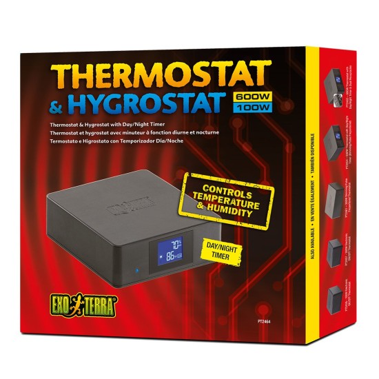 Exo Terra, PT2464, Exo Terra Thermostat & Hygrostat mit Timer 600w