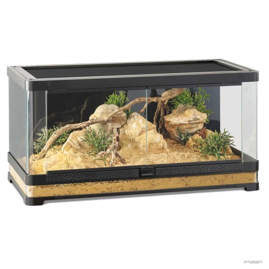 Exo Terra-PT2587-Exo Terra Vista Panoramisch Terrarium Zwart 90x45x45cm