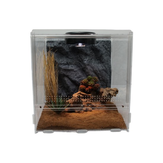 Lucky Reptile-46106-Lucky Reptile Rock Background Basalt Grey 43,3 x 43cm