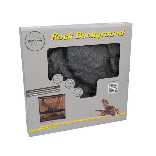 Lucky Reptile-46106-Lucky Reptile Rock Background Basalt Grey 43,3 x 43cm