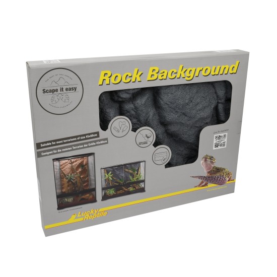 Lucky Reptile-46108-Lucky Reptile Rock Background Outback Basalt Grey 58 x 43cm