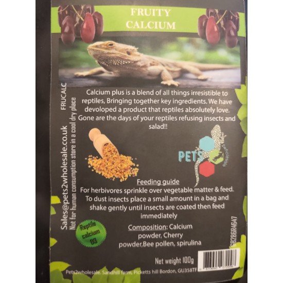 -FRUCALC-Fruity Calcium Cherry & Bee Pollen Without D3 100gr