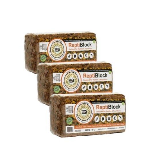 ReptiBlock-RG1017-3p-Reptiblock 3 Pack Coco Husk 550gr