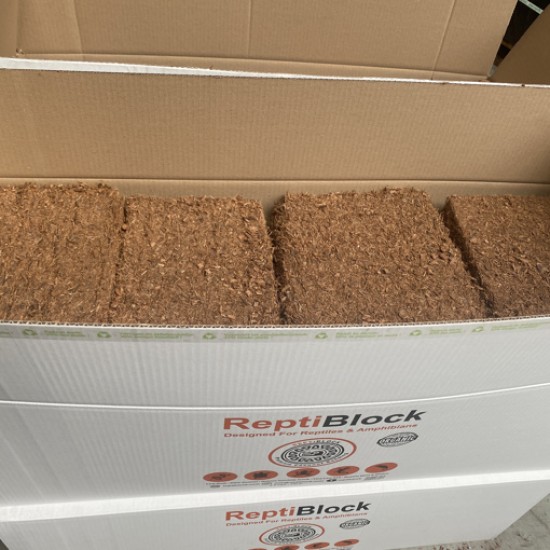 ReptiBlock-RG6617 4pong-ReptiBlock Hatchling Bedding 4 Blokken Ongesealed!