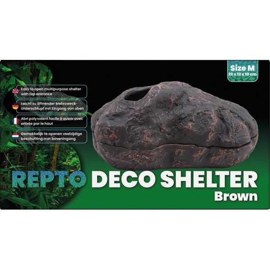 REPTO-R5100305-Repto Deco Shelter Brown Medium