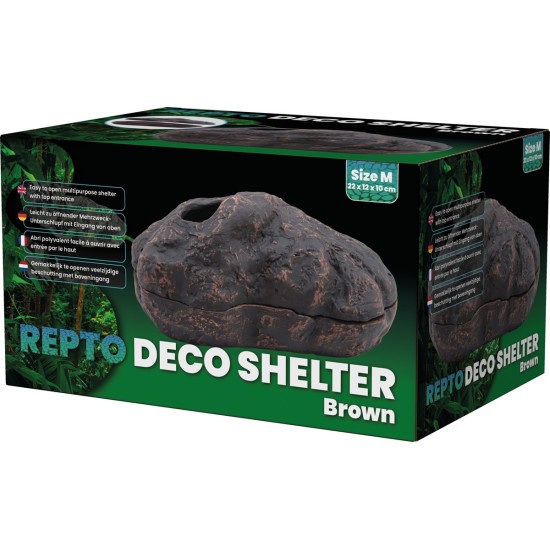 REPTO-R5100305-Repto Deco Shelter Brown Medium