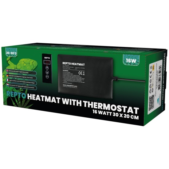Repto-R3100360-Repto Heizmatte mit Thermostat 16W 30x20cm