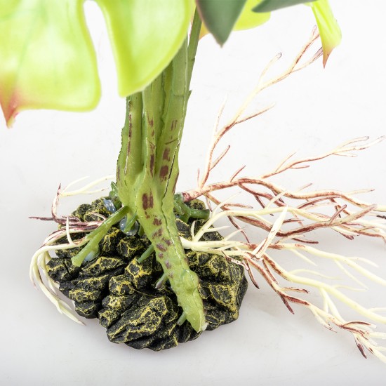 Terra Della-242/480793-Terra Della Monstera grün mittel Kunstpflanze für Terrarien Terra Della-242/480793-Terra Della Monstera grün mittel Kunstpflanze für Terrarien