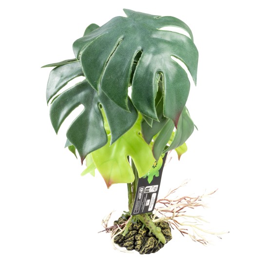 Terra Della-242/480793-Terra Della Monstera grün mittel Kunstpflanze für Terrarien Terra Della-242/480793-Terra Della Monstera grün mittel Kunstpflanze für Terrarien