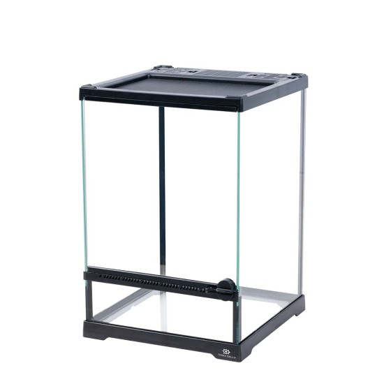 Terra Della-202/487174-Terra Della Terrarium Glas Zwart 21x21x30cm Terra Della-202/487174-Terra Della Terrarium Glas Zwart 21x21x30cm