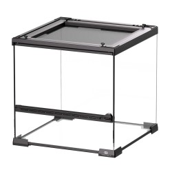 Terra Della Terrarium Glas Zwart 30x30x32cm