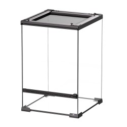 Terra Della Terrarium Glas Zwart 30x30x45cm