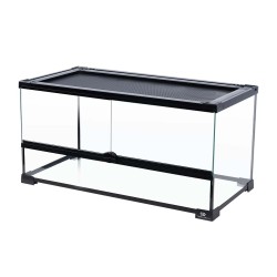 Terra Della Terrarium Glas Zwart 60x30x30cm