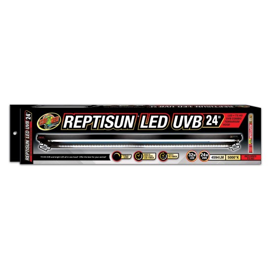 Zoo Med-LF-102-Zoo Med ReptiSun LED UVB Combo Terrarium Haube 60cm