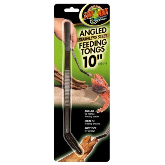 Zoo Med-TA-23-Zoo Med Angled Stainless Steel Feeding Tong (25 cm.)