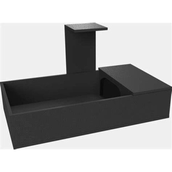 --Habistat Landschildpaddentafel Zwart 109 x 61 x 63cm